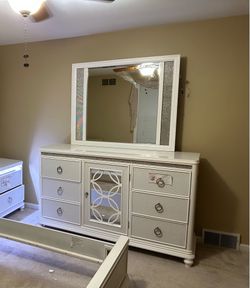 Dresser and Queen Bed Frame Combo