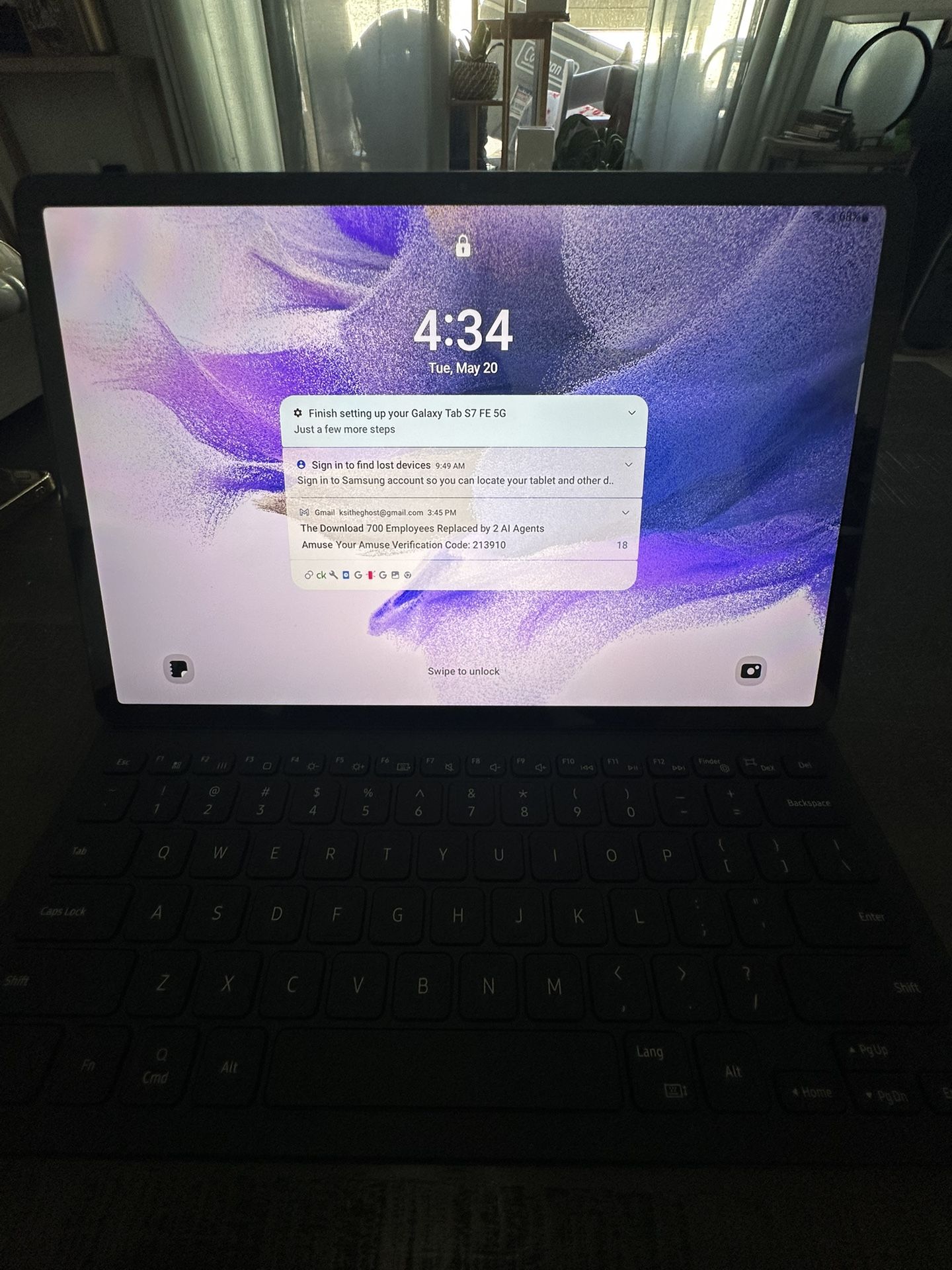 SAMSUNG TAB S7 FE W/ KEYBOARD CASE $250 OBO