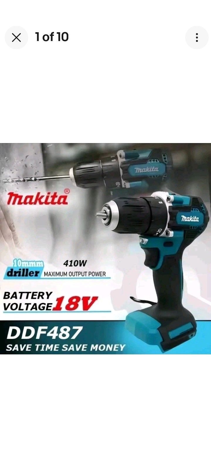 BLACK FRIDAY SPECIAL DDF487 18V Makita Screwdriver 3/8" Electric Drill Brushless(Battery Not Include)