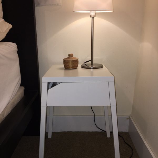 IKEA White Metal Nightstand for Sale in Seattle, WA OfferUp