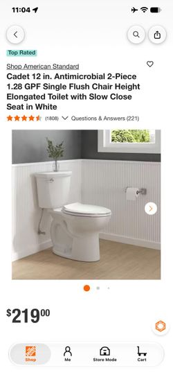 American Standard Cadet 2-Piece Elongated Toilet White