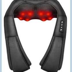 New-Neck Massager Back Massage with Heat,Shiatsu Shoulder Massager for Neck,Back,Shoulder,Foot and Leg Muscle Relax,Electric Deep Tissue 3D Kneading M