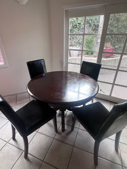 Daria Wooden Table and 4 Chairs from Macy’s $180