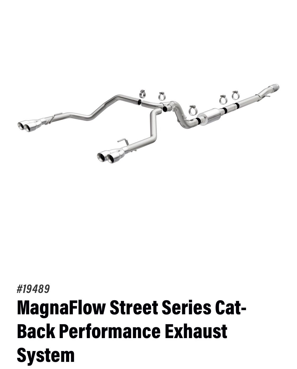 Brand new in box magnaflow exhaust w/ quad tips for 2019 Chevy/GMC Silverado or Sierra 1500 with 6.2 L engine Part # 19489