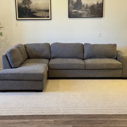 Gray Costco sectional couch 