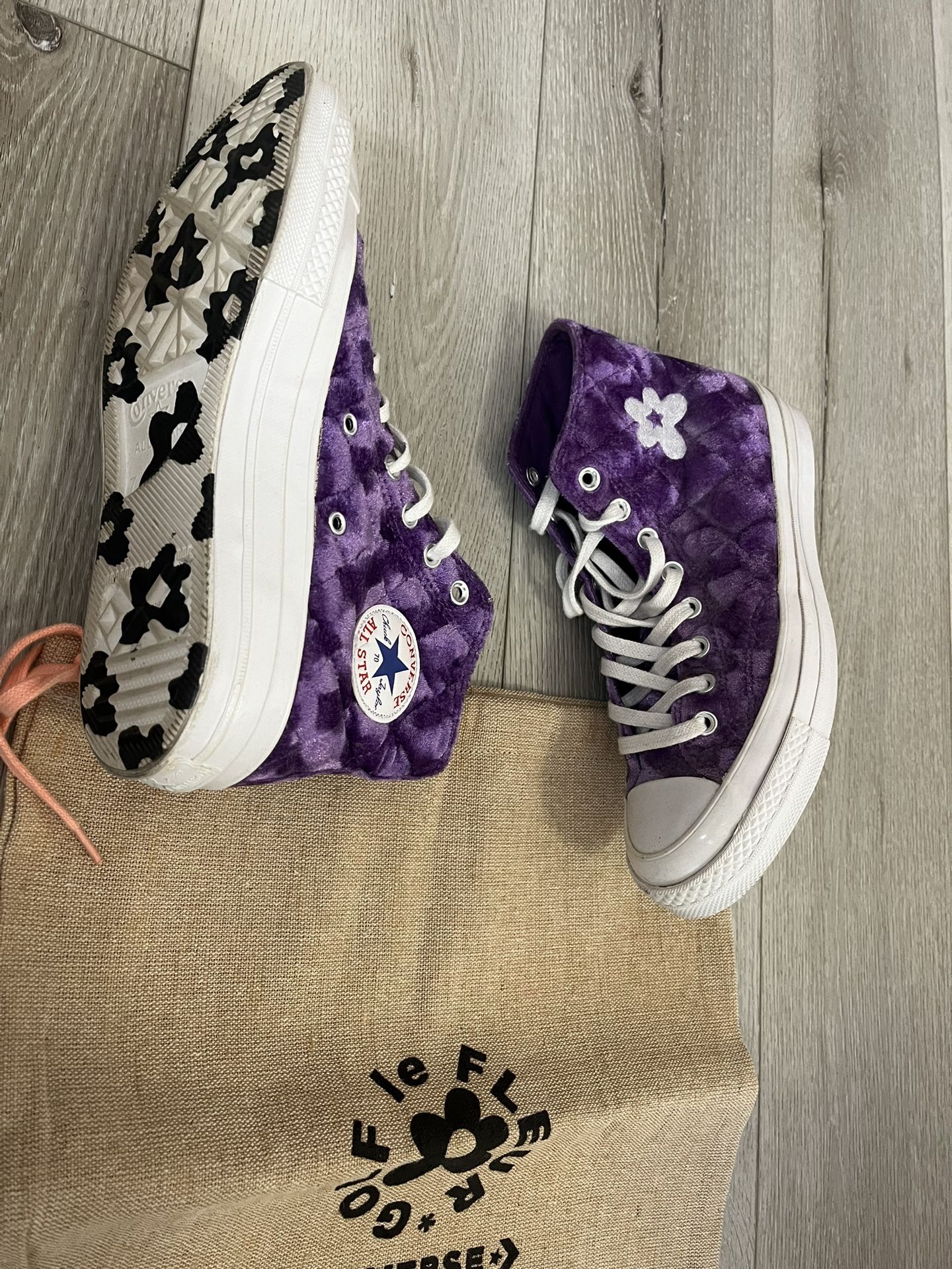 Converse Chuck 70 High x Golf Le Fleur Quilted Velvet Tillandsia