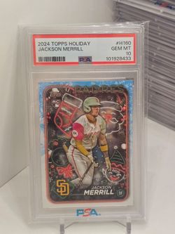 Jackson merrill psa 10 rookie padres topps holiday