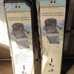 Oversized Captain’s Chair with Ottoman Set $30 for both NEW!