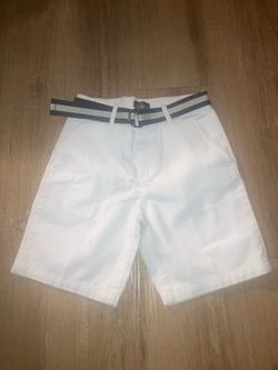 Children's Place White Chino Shorts with Belt