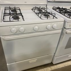 30” White Gas Stove