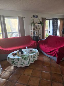 Two Couches and oval table