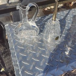 Crystal Bell And Oil Decanter 