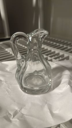 Small Clear Glass Pitcher Creamer