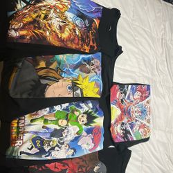 ANIME TEES ARE MED EXPECT THE DRAGON BALL TEE IS A LARGE