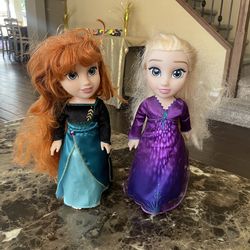 Anna and Elsa dolls