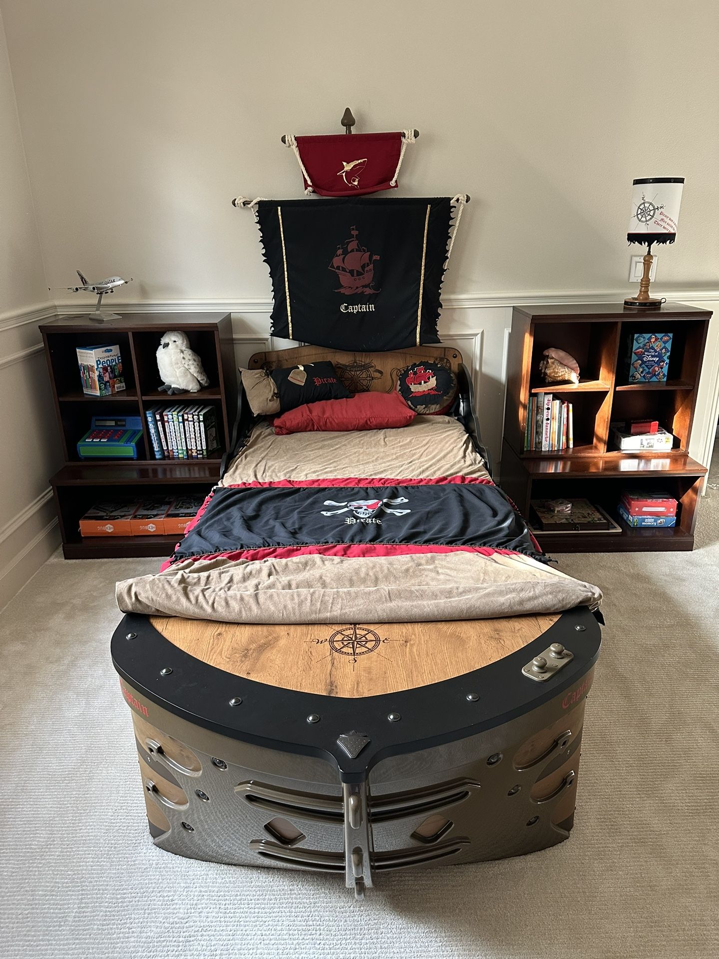Twin Pirate Ship Bed With Mattress - Pottery Barn Nightstands