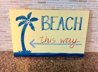 Pottery Barn Teen ‘Beach This Way’ Hanging Wall Art