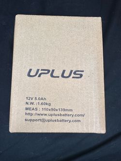 UPLUS 12V 5.0Ah Sealed Lead-Acid (SLA) AGM Rechargeable Battery,