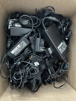 Lot of Laptop Chargers and power cables no trades read description