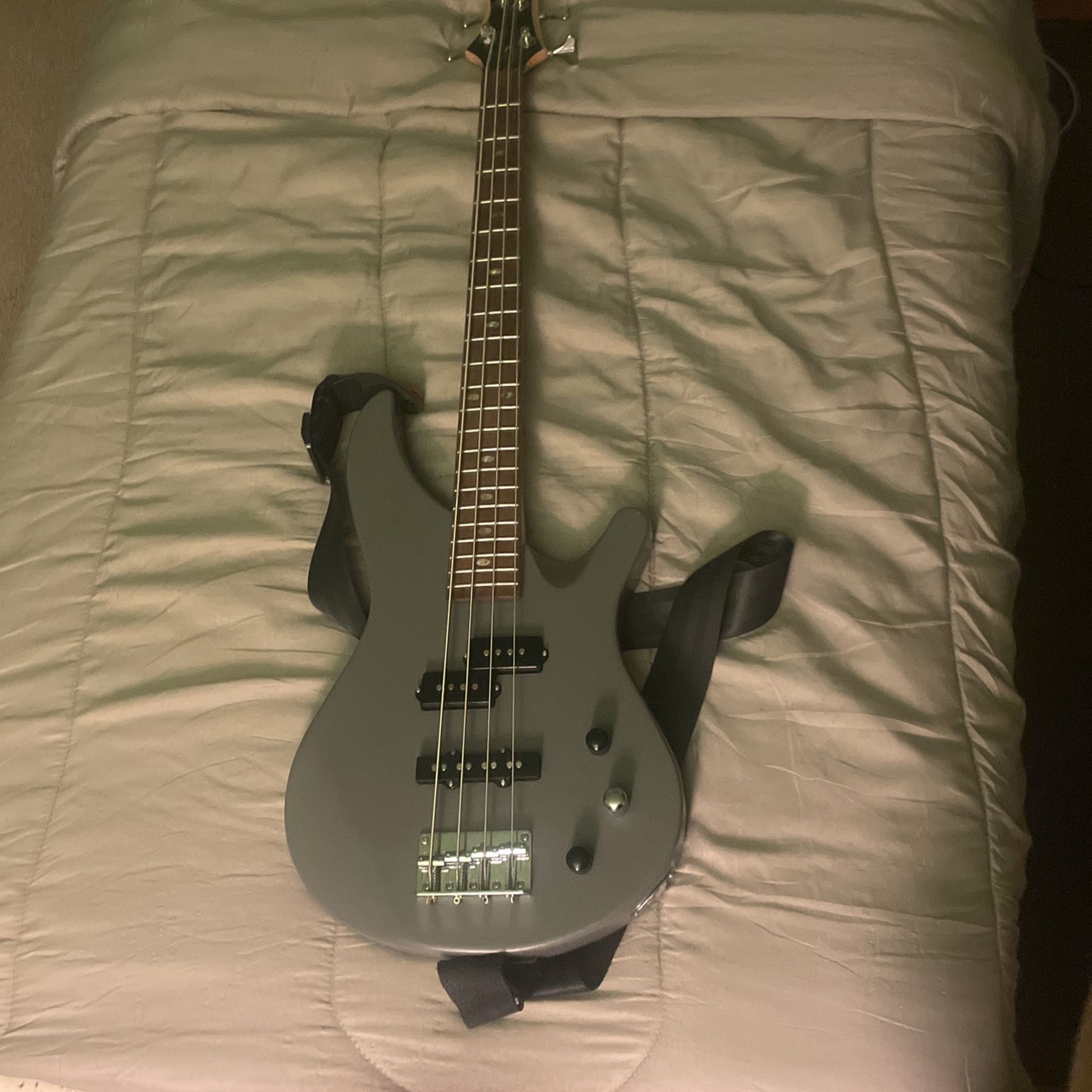 Gray 4 String Bass Guitar