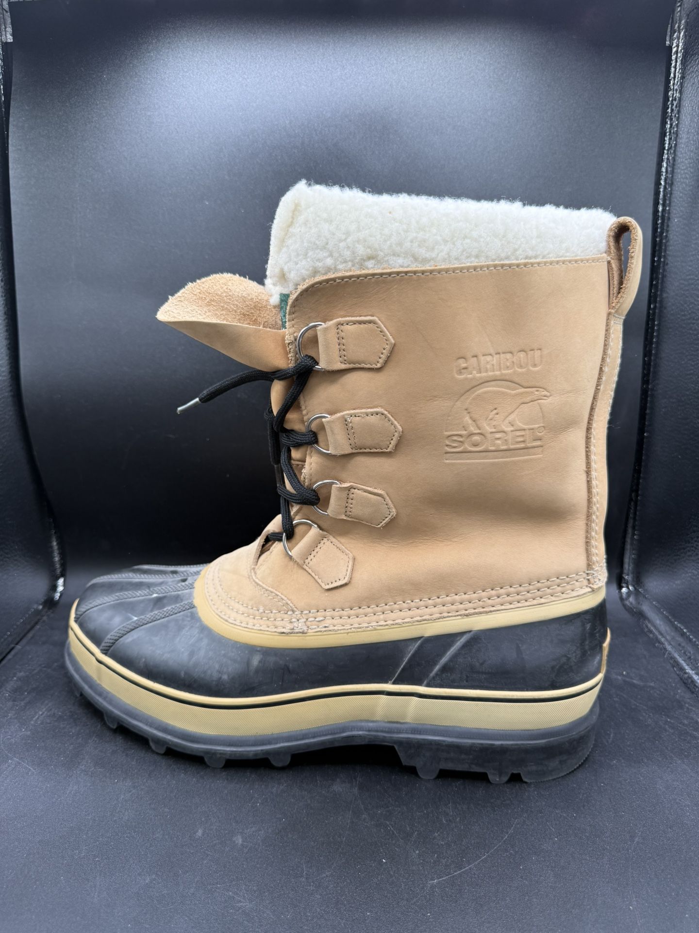 SOREL Caribou 2 Men's Size 13 Fleece-Trimmed Winter Snow Rubber Leather Boots
