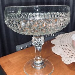 ANCHOR HOCKING LARGE 71/2 x 6 Inches GLASS CANDY DISH