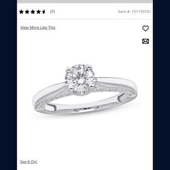 1CT Diamond Engagement Ring 