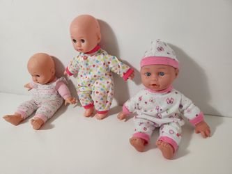 3pcs Baby Dolls with Blue Eyes
