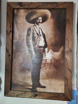 Emiliano Zapata Old Picture With Frame