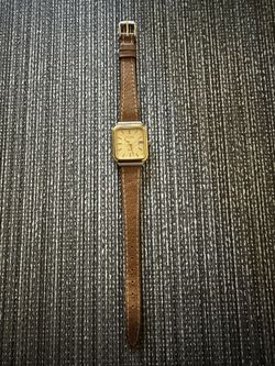 Gold Watch Pigskin Watchband Very Loved Buchrè