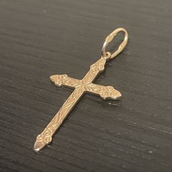 14k Rose Gold Cross Pendant 🔥