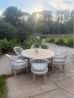 Patio table and 6 chairs