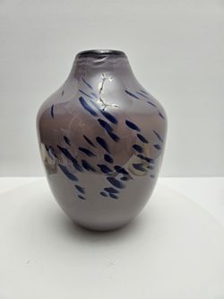 Murano glass vase violet and cobalt 9 inch #4048