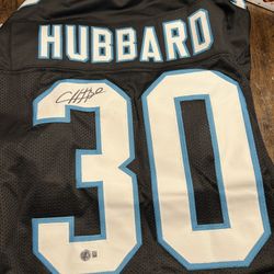 Carolina Panthers Chubba Hubbard Autographed Custom Jersey