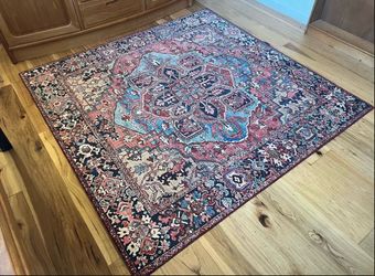 Like New Six Foot Square Area Rug