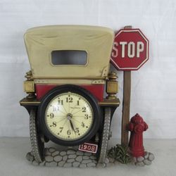 Burwood 1908 Ford Model A Car Vintage New Haven Quartz Clock-Works



