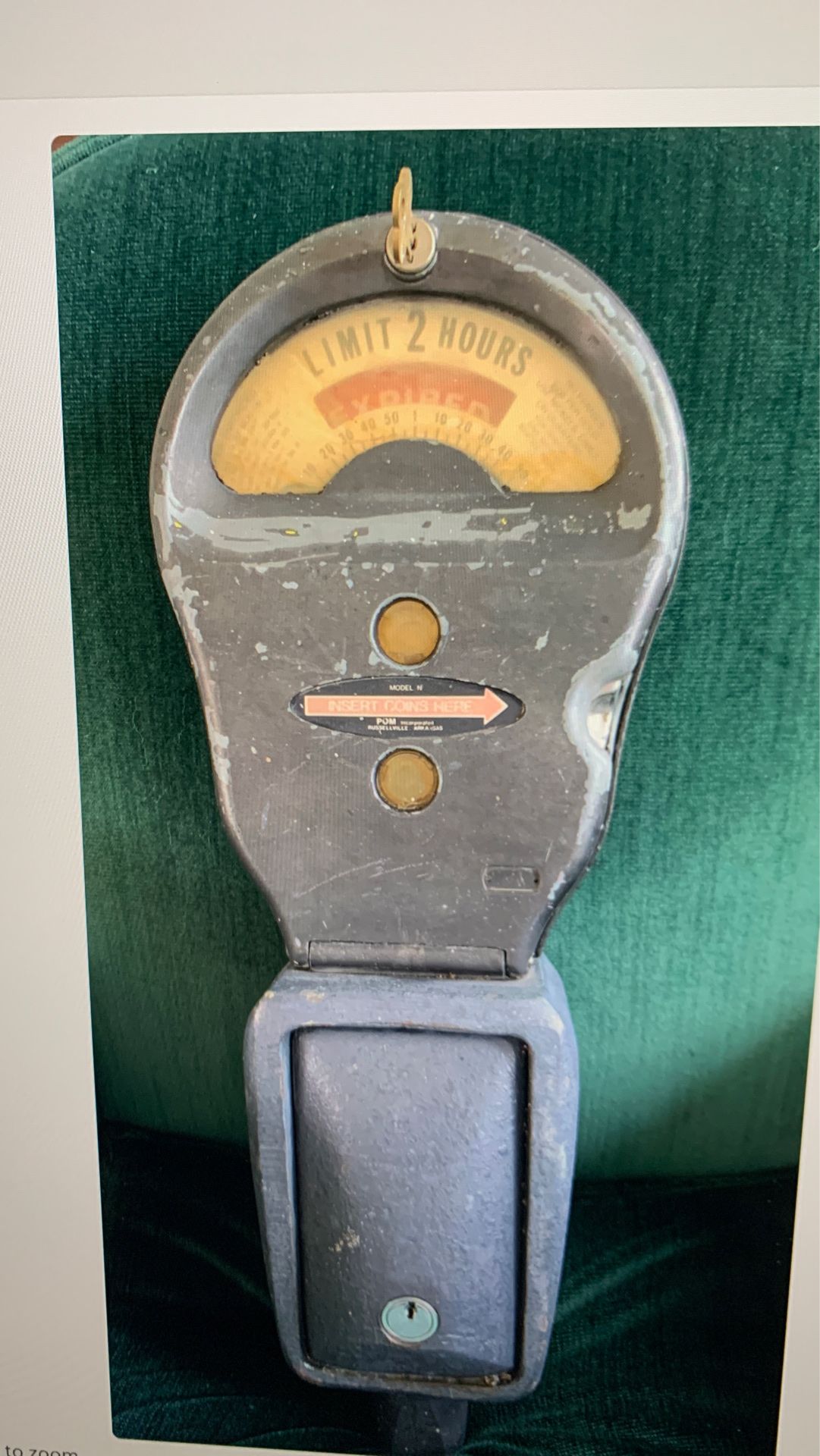 Vintage POM 2 hour parking meter