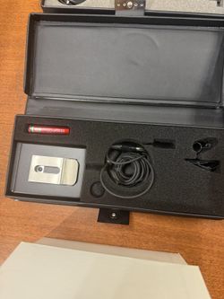 Lavalier Mic Kit w/ Battery Power Module & Case (appears Sony ECM-77B)
