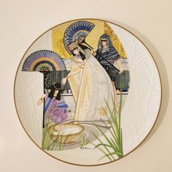 Vtg Edwin Knowles “Daughter of Pharaoh & Moses” Collector Plate Biblical Mothers
