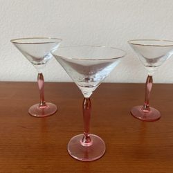 Vintage Martini Glasses (set of 3)