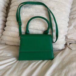 Green Handheld Or Shoulder Strap Bag 