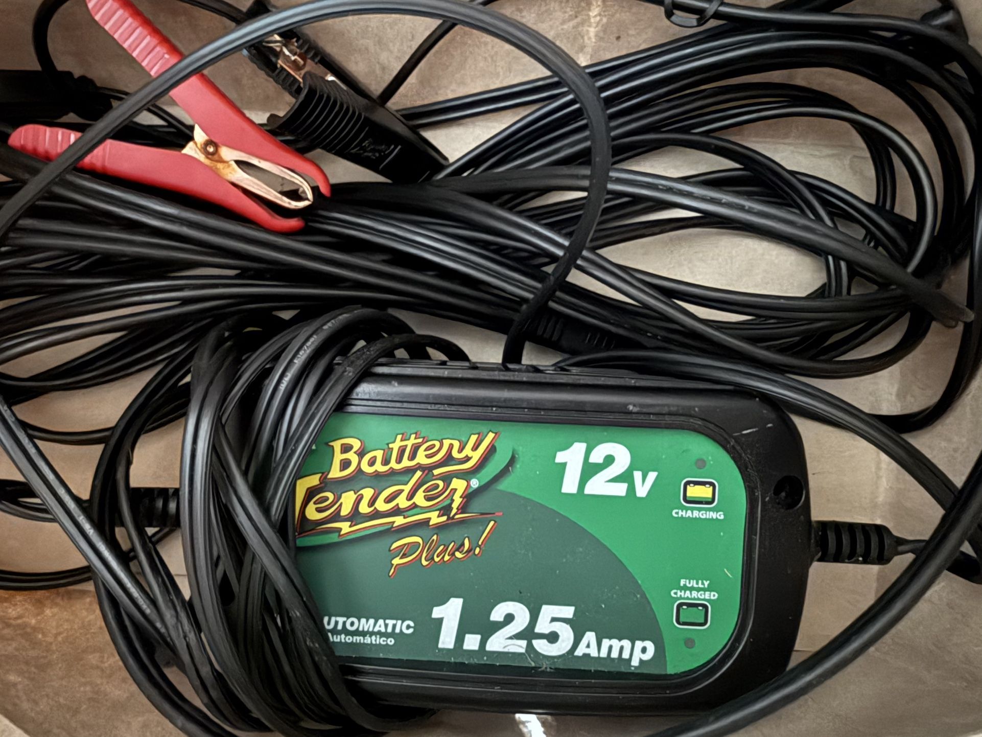 Battery Tender Plus 12V 1.25A with Cable Extensions 