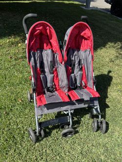 LX Side by Side Stroller: Reclining Seats & Compact Fold - Grey Elegance