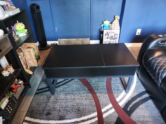 Modern Lift Top Coffee Table with Hidden Storage Compartment and Side Drawer