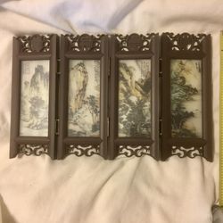 Chinese miniature folding screen - 6