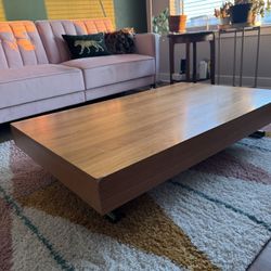 Transforming Wood Table: Coffee To Dining