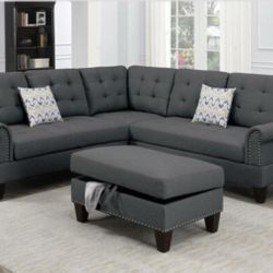 Sectional Sofa + Ottoman