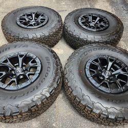17" Ford Raptor R Beadlock Black Factory Wheels And 37" Bfg Tires New