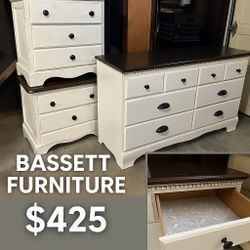 Bassett Solid Wood Bedroom Set – Rustic Farmhouse — $425 OBO