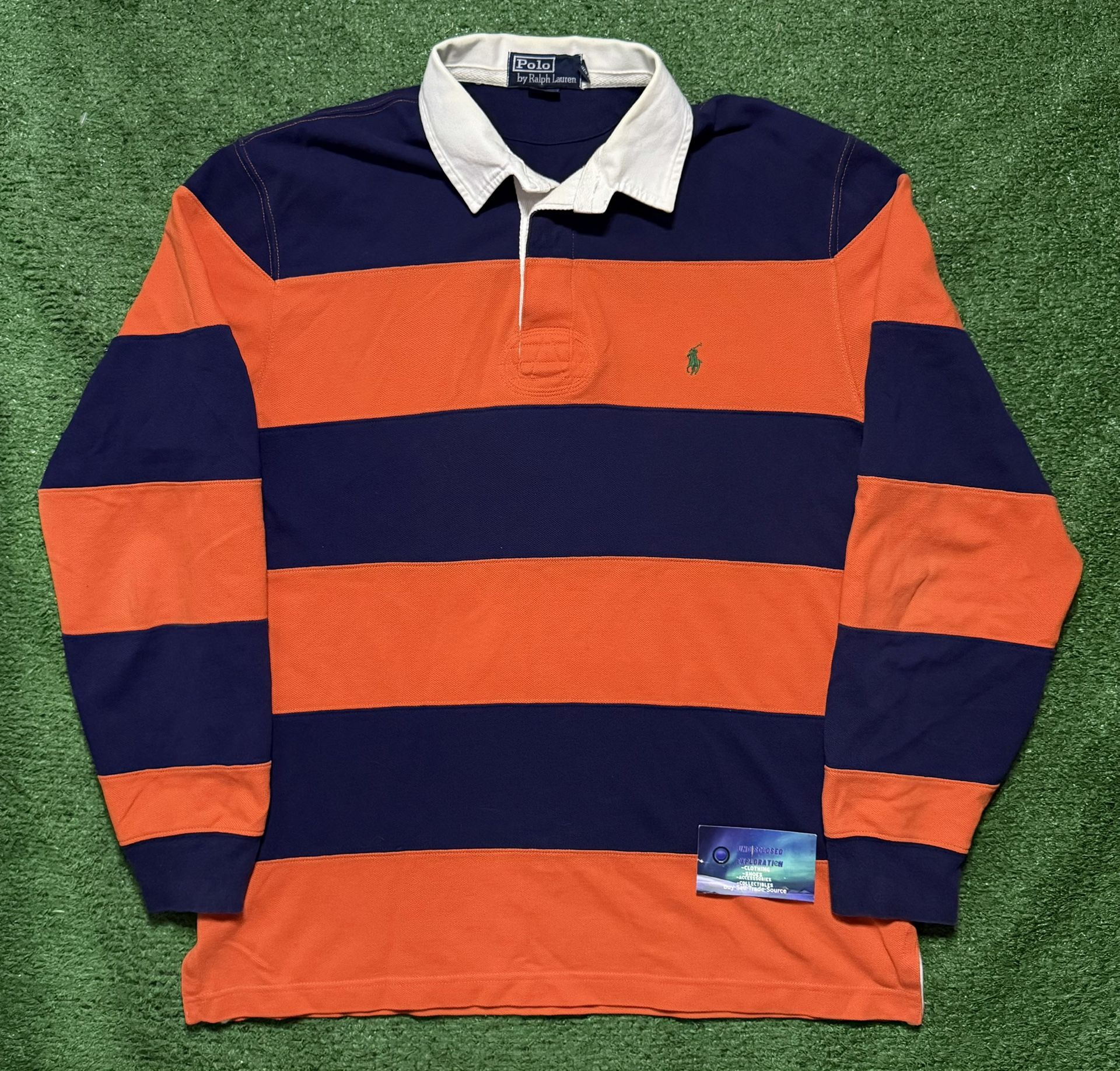 Vintage Polo Ralph Lauren Striped Long Sleeve Rugby Medium
